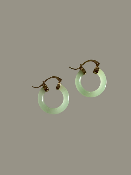 Jade Hoop Earrings