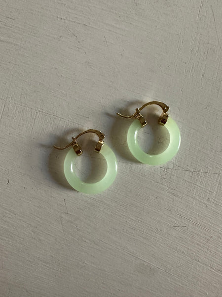Jade Hoop Earrings