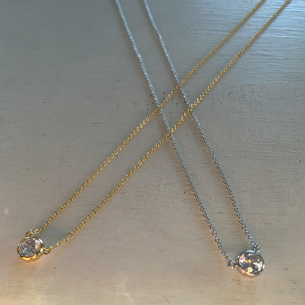 Bezel Solitaire Necklace