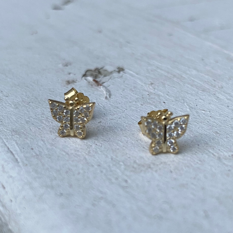 Bird Wing Butterfly Stud Earrings