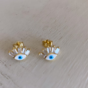 Sparkly Eye Stud Earrings