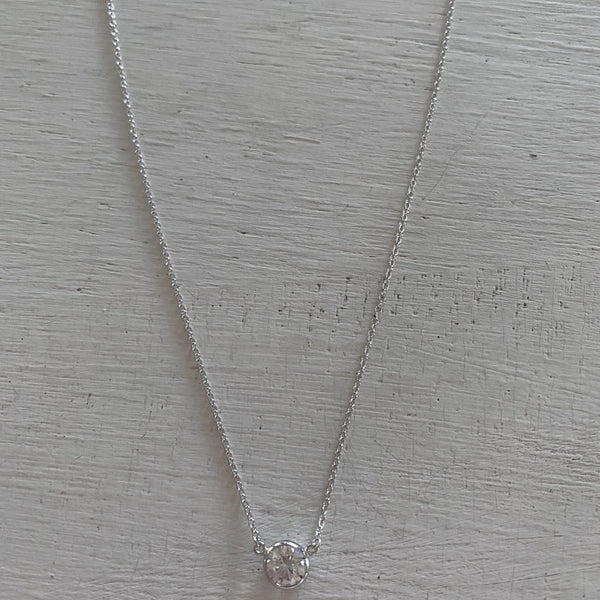 Bezel Solitaire Necklace