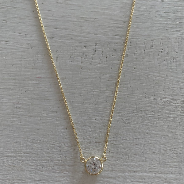Bezel Solitaire Necklace