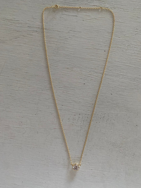 Bezel Solitaire Necklace