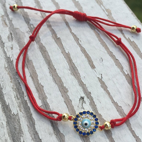 Evil Eye Red String Bracelet