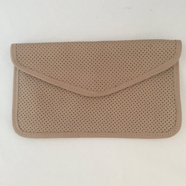 Vintage Beige leather Clutch