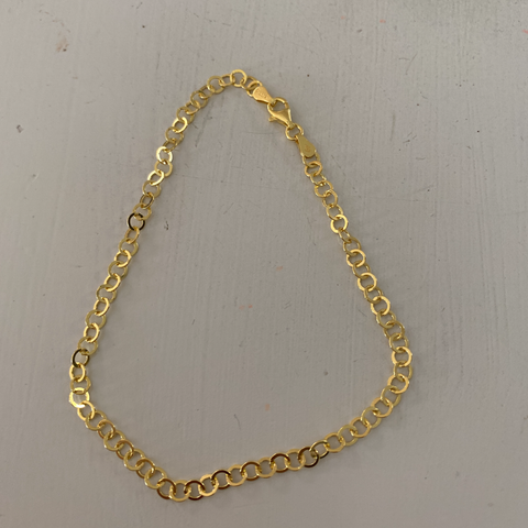Flat Circle link Anklet