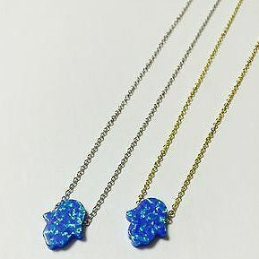 Hamsa Opal necklace
