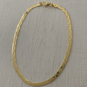 Herringbone Laser Design Anklet
