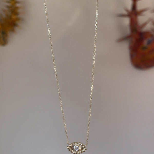 Gold Evil Eye Necklace