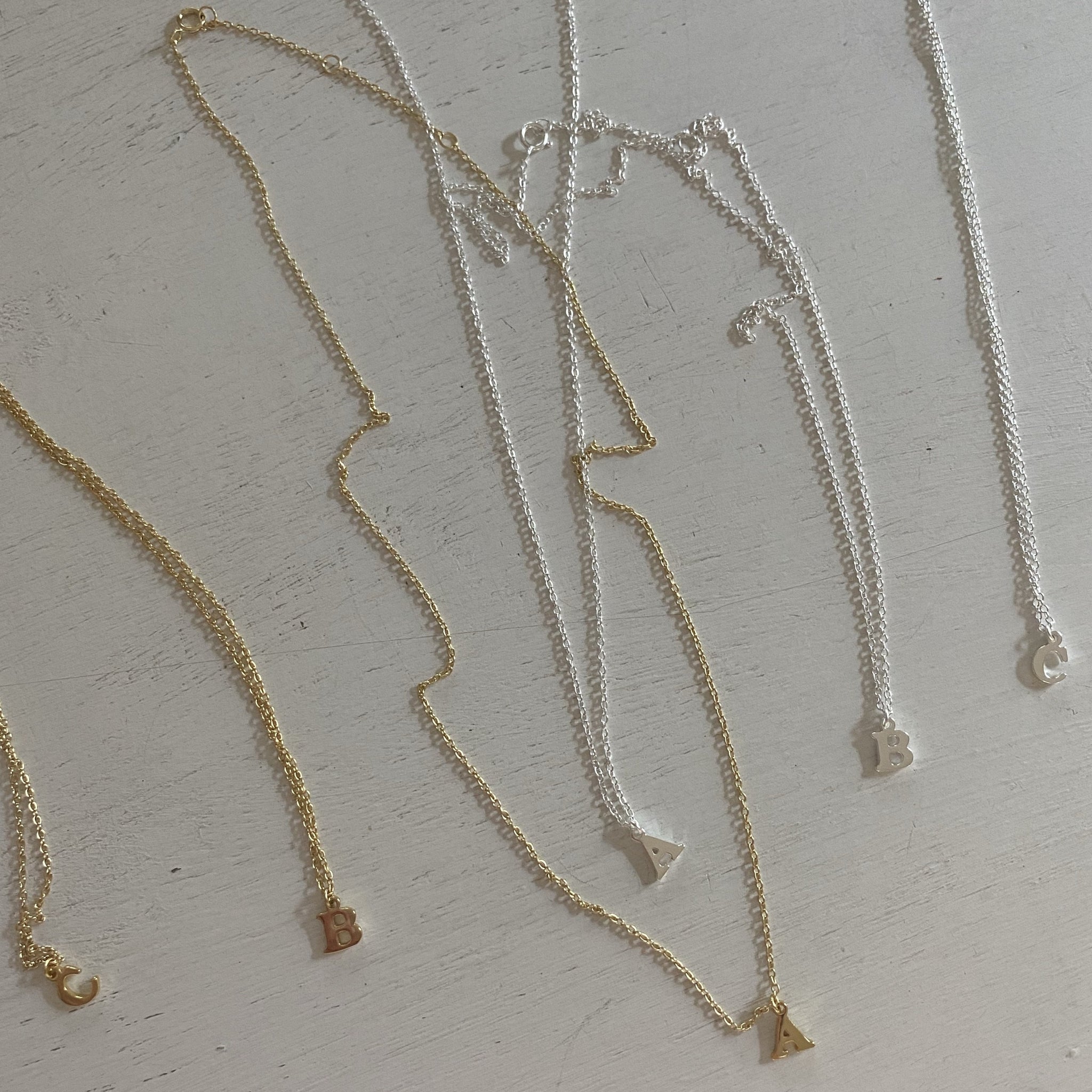 Dainty Tiny Initial Necklace