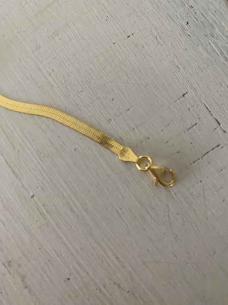 Herringbone Laser Design Anklet