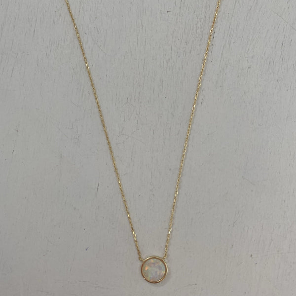 Opal Circle Necklace