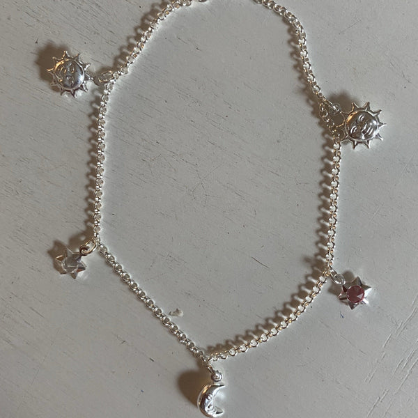 Moon & Star Anklet