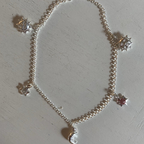 Moon & Star Anklet