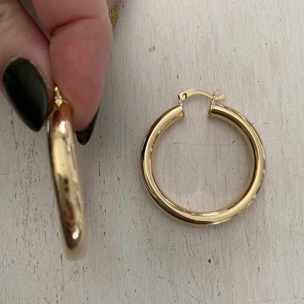 Sade gold hoops Clearance
