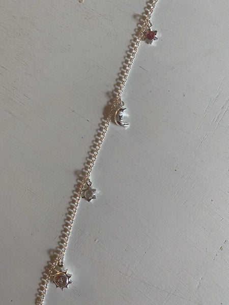 Moon & Star Anklet