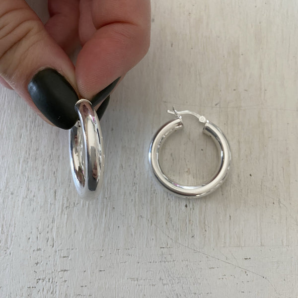 5mm Silver Hoop Earrings