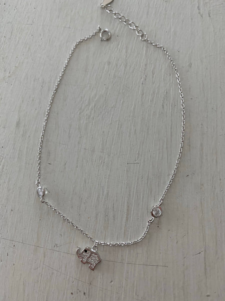 Single Elephant Charm Anklet