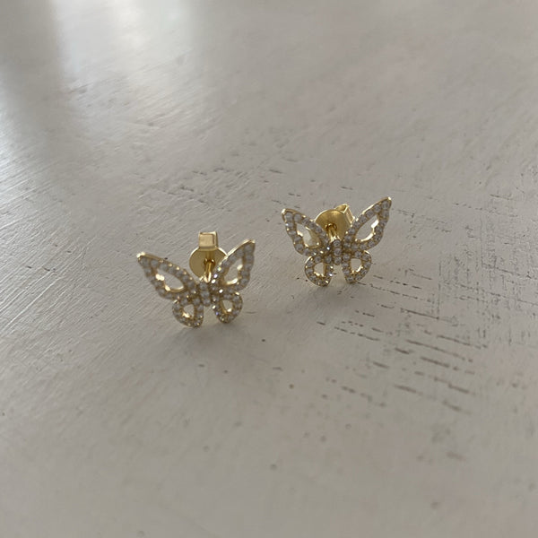 Morpho Butterfly Stud Earrings