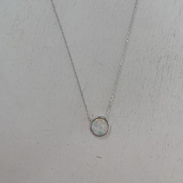 Opal Circle Necklace