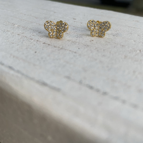 Sulphur Butterfly Stud Earrings