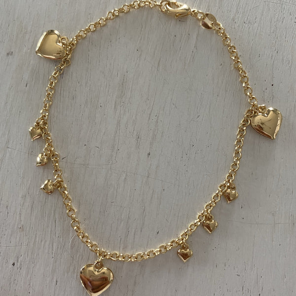 Heart Charm Anklet