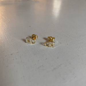Tiny Pad Lock Stud Earrings