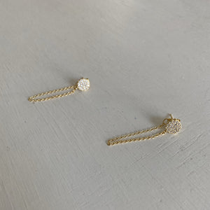 Stud Chain Earrings