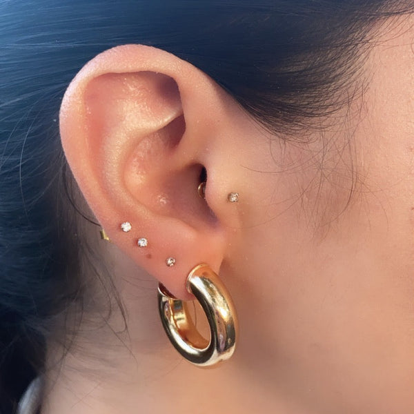 City hoop earrings