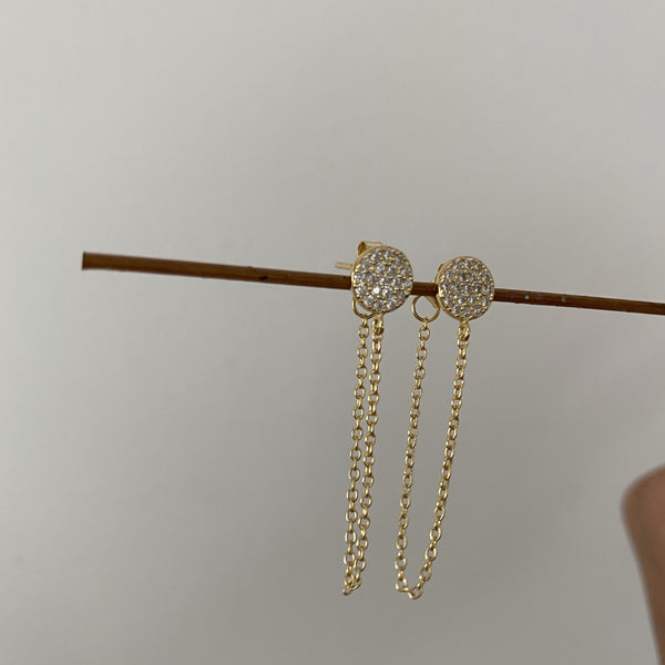 Stud Chain Earrings