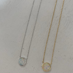 Opal Circle Necklace