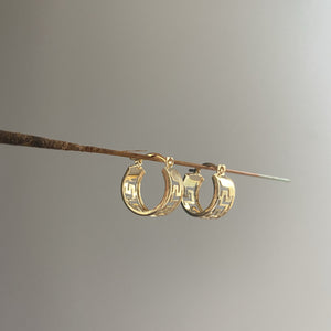 Classic Greek Design Hoop Earrings