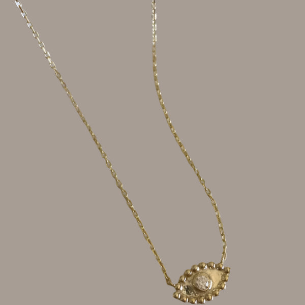 Gold Evil Eye Necklace
