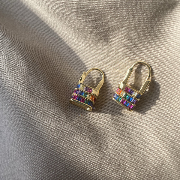 Fancy Padlock Earrings