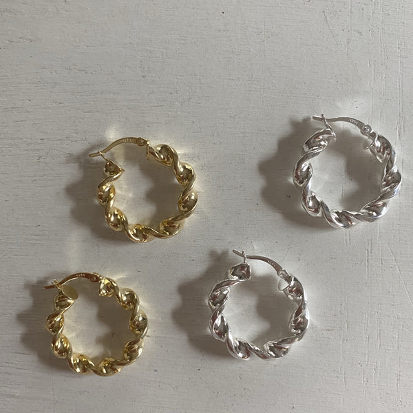 Twisted Hoop Earrings