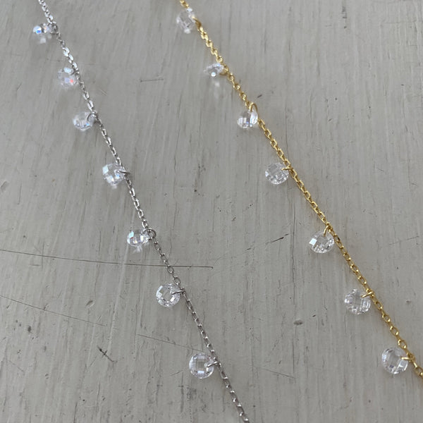 CZ Charm anklet