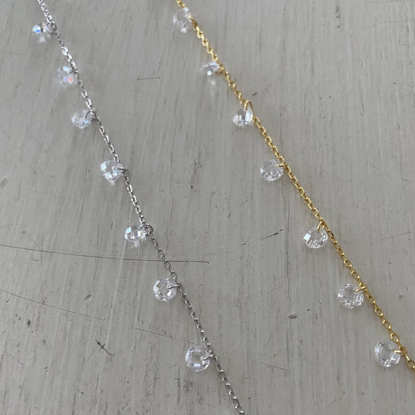 CZ Charm anklet