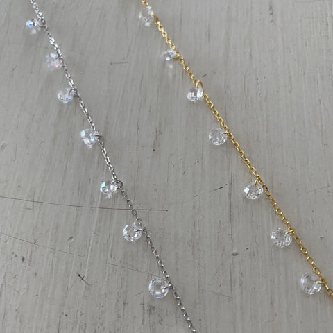 CZ Charm anklet