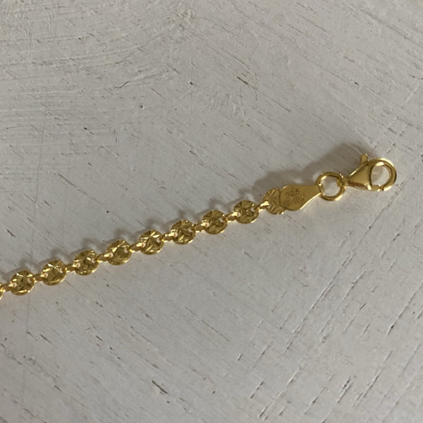 Diamond Cut Disc Link Necklace