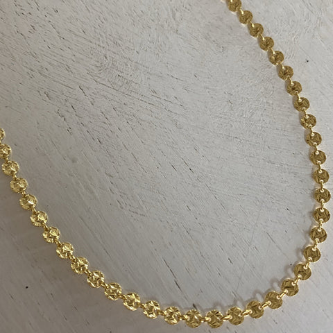 Diamond Cut Disc Link Necklace